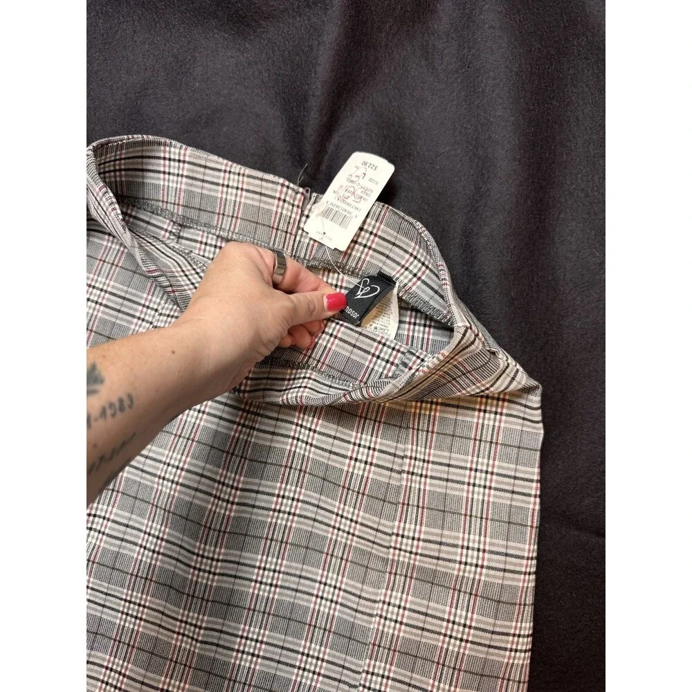 Lot of 3 New With Tags Windsor Womens Large Mini Skirt Business Plaid Faux Suede